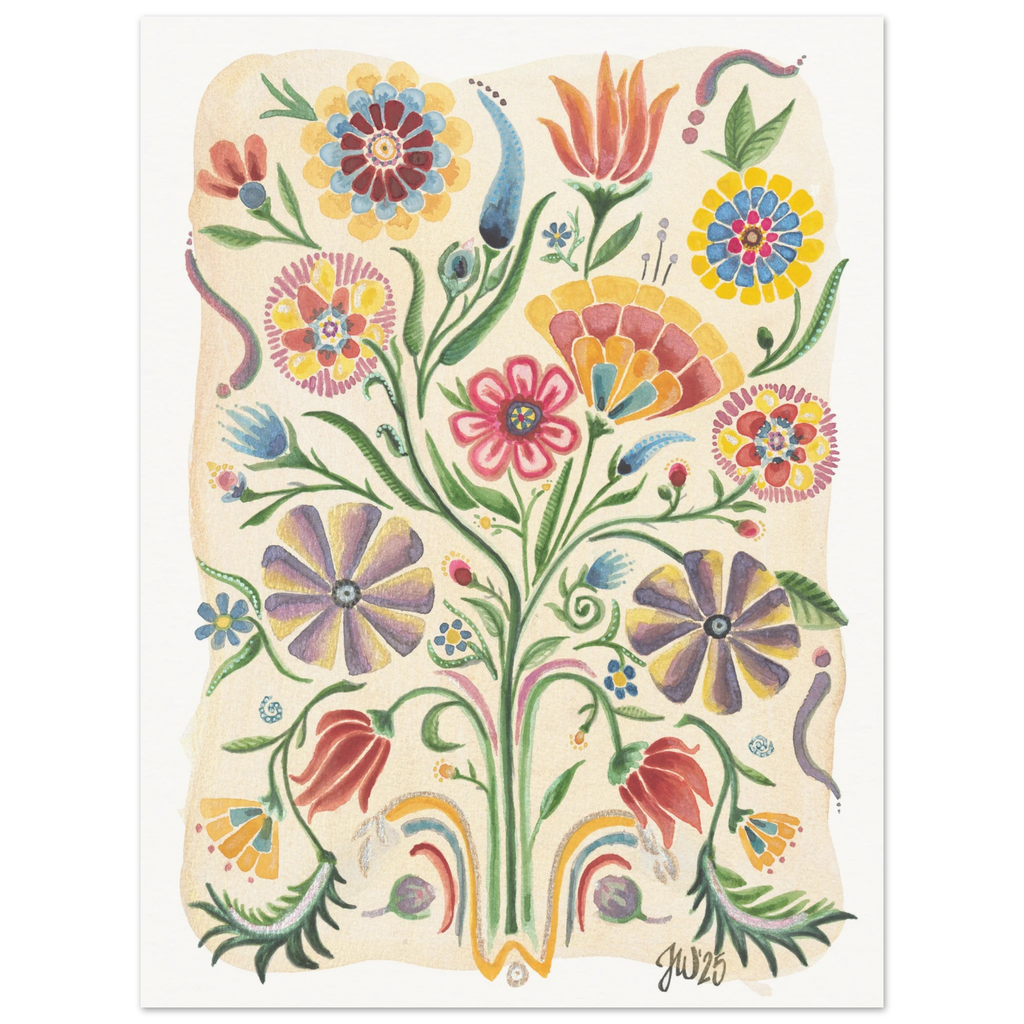 Fine art print by Texas artist Jenny Wagner of a floral watercolor 