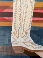 Close up of boots on Jenny Wagner Studio painting, Paired