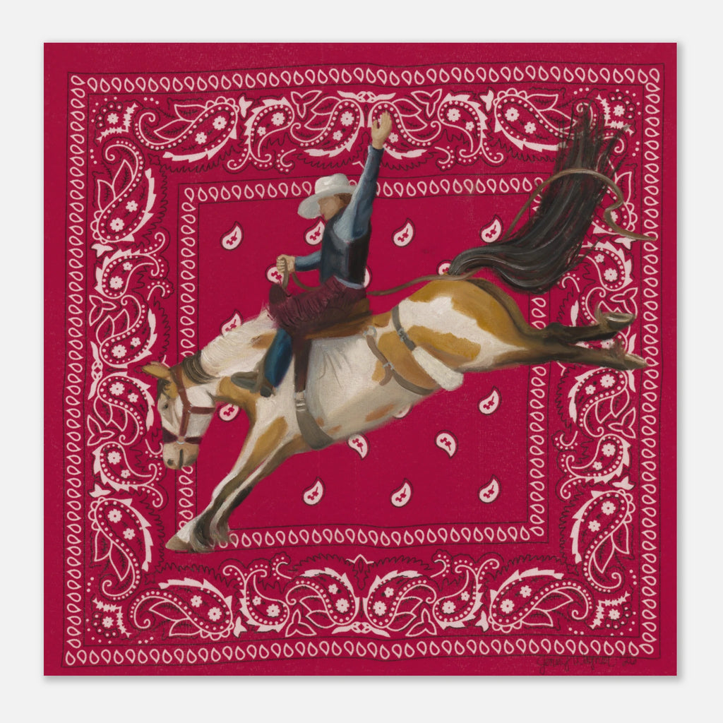 Mock up of Fine Art print from the Bandana Series by Jenny Wagner