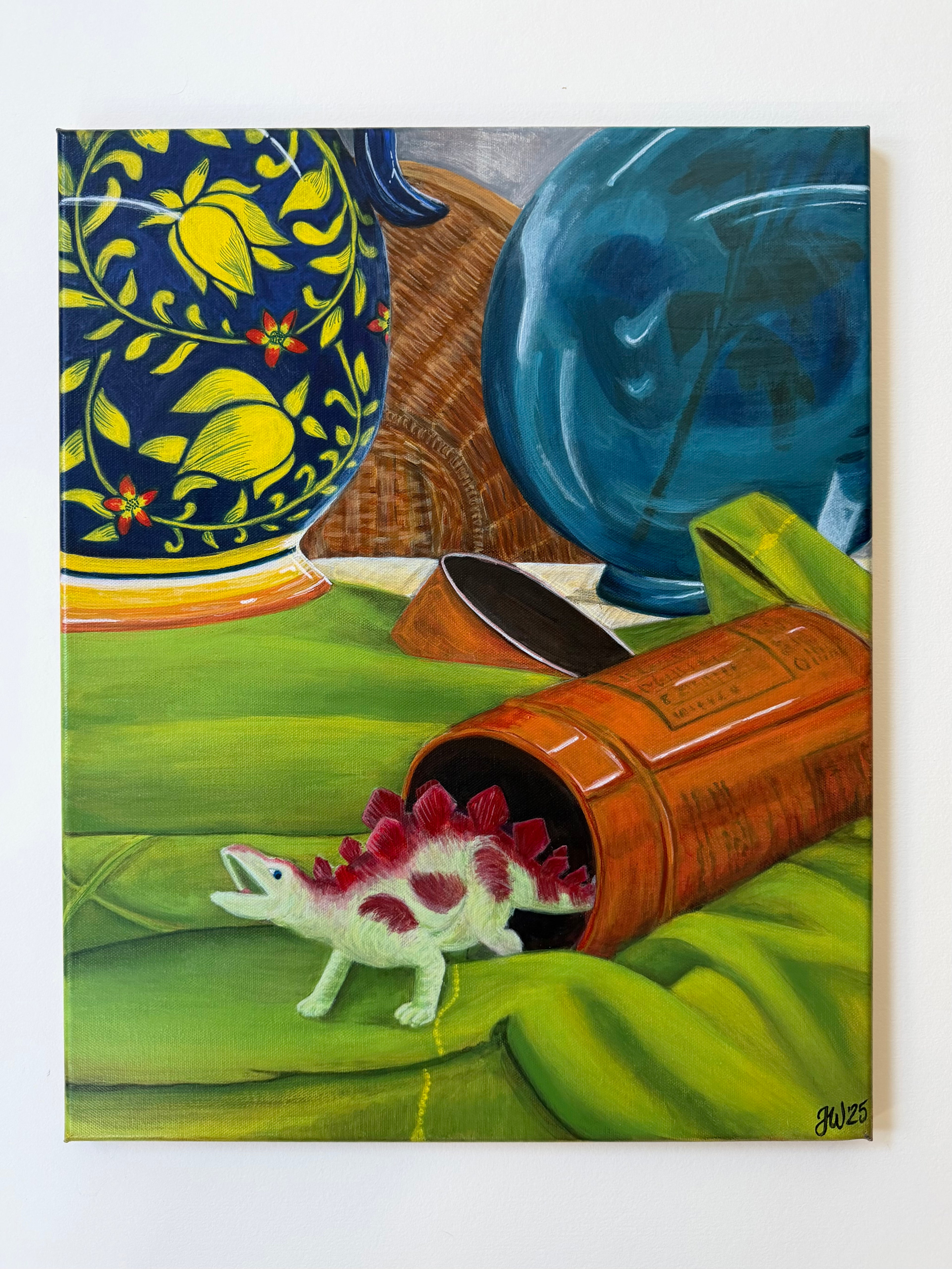 The Unexpected Guest, Acrylic original by Jenny Wagner Studio