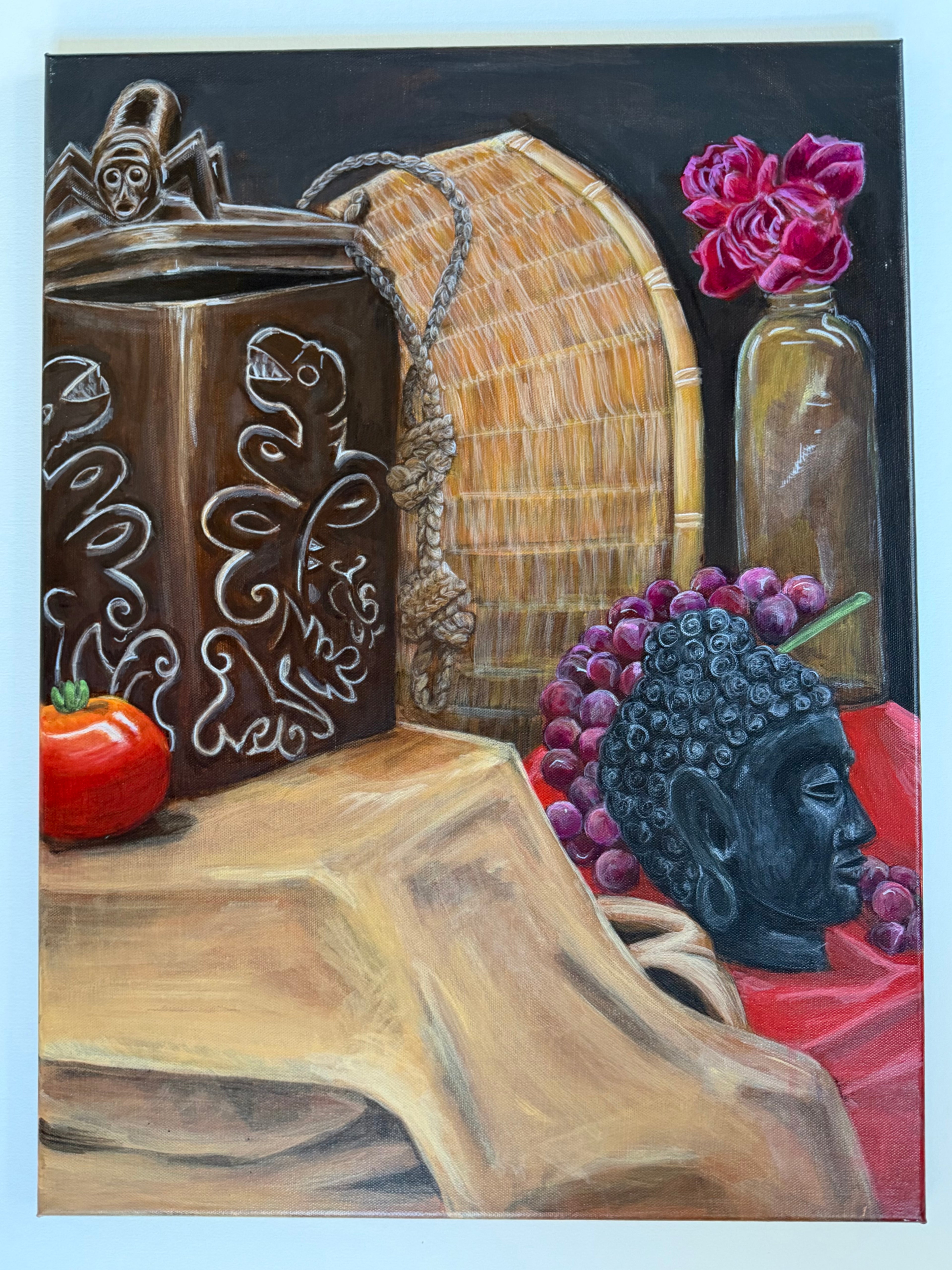 Study in Contrast, original 16x20 acrylic still life painting by Jenny Wagner