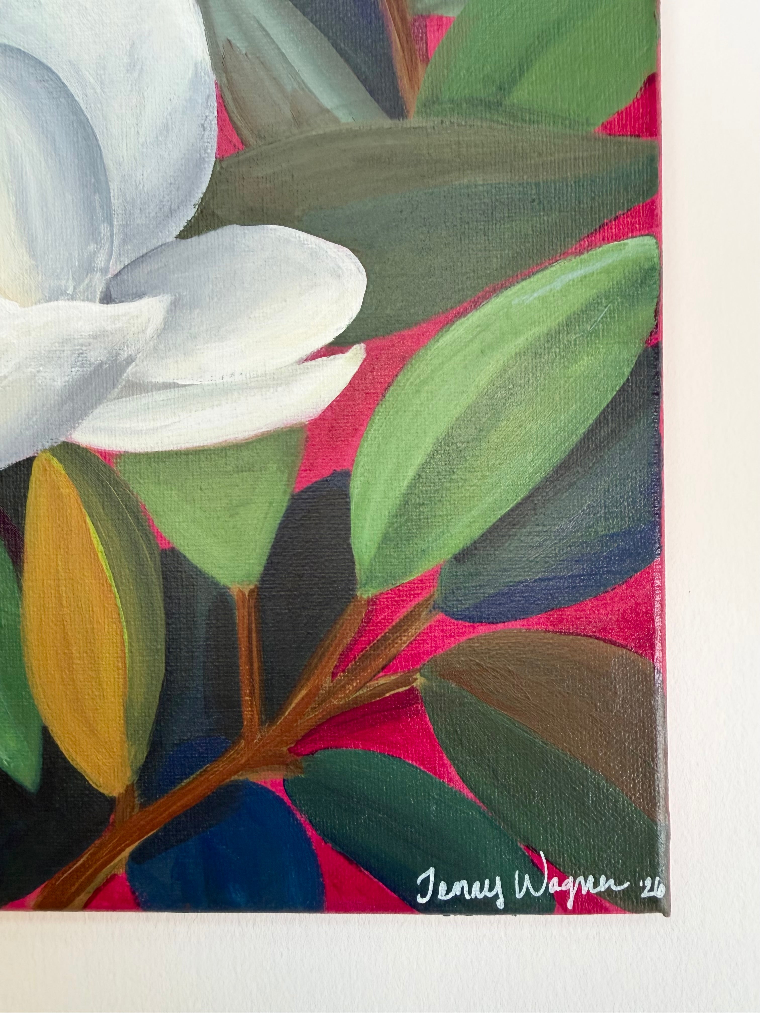 Magnolias in Pink | Original Acrylic Painting, 12x12